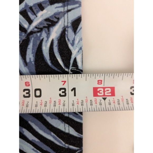 J. Jill Womens Tropical Empire Waist Tunic L White/Blue 3/4 Sleeve Comfy Stretch - Picture 11 of 12